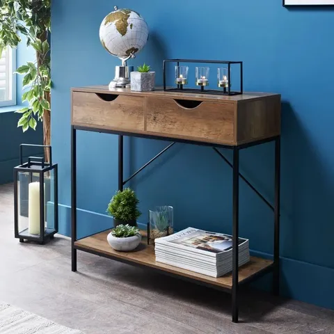 BOXED ARIKAN SIDE TABLE WITH STORAGE