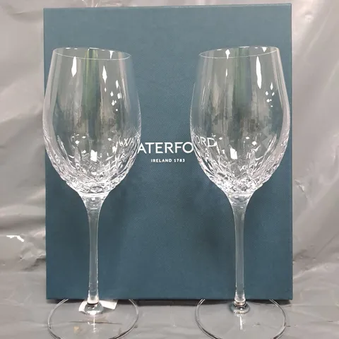 WATERFORD LISMORE ESSENCE SET OF 2 CRYSTAL WINE GLASSES - COLLECTION ONLY