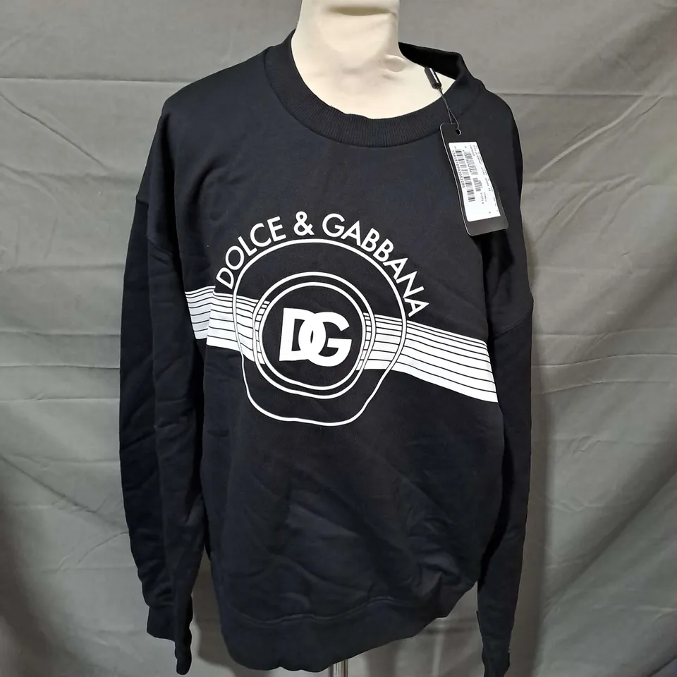 DOLCE & GABBANAN BLACK SWEATSHIRT - SMALL