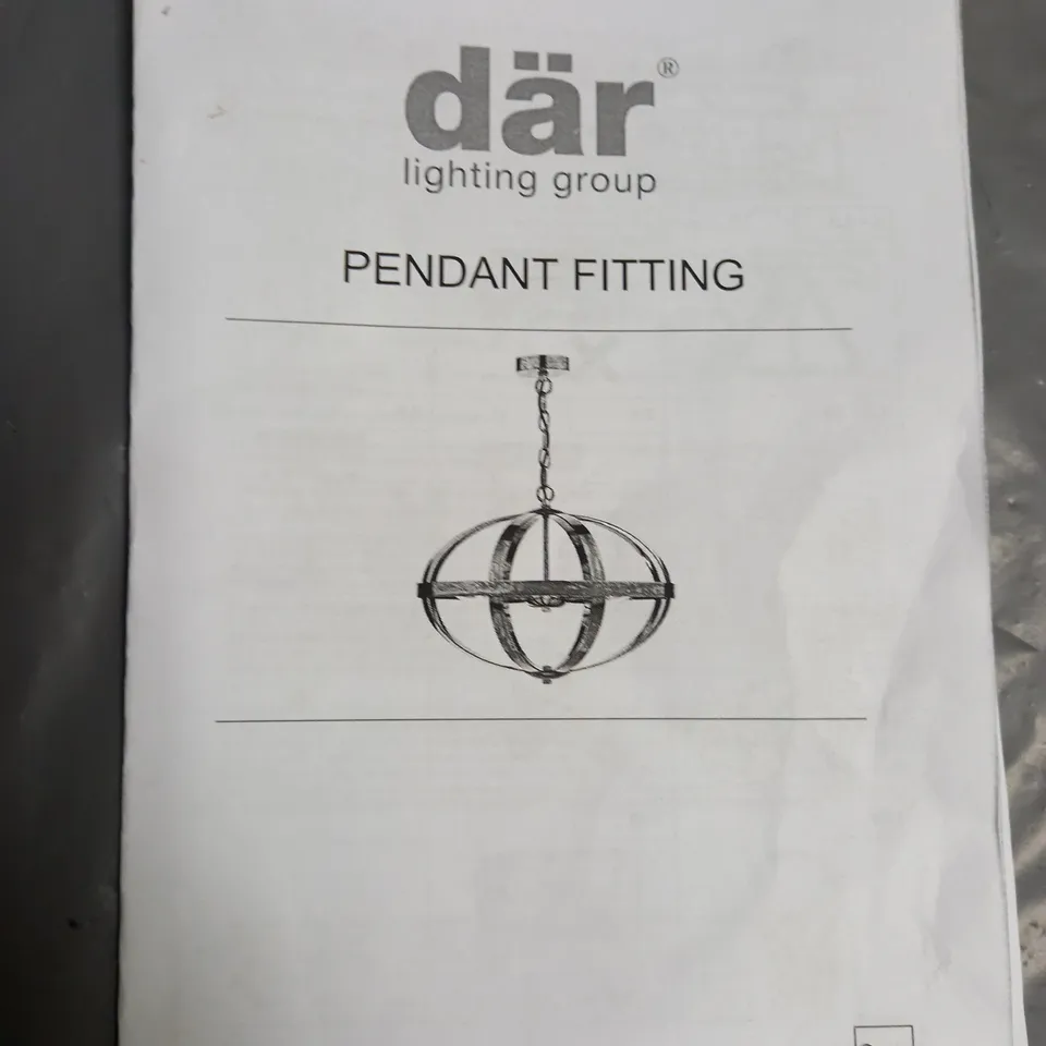 BOXED DAR SYMBOL 6 LIGHT PENDANT PETROL COPPER FINISH