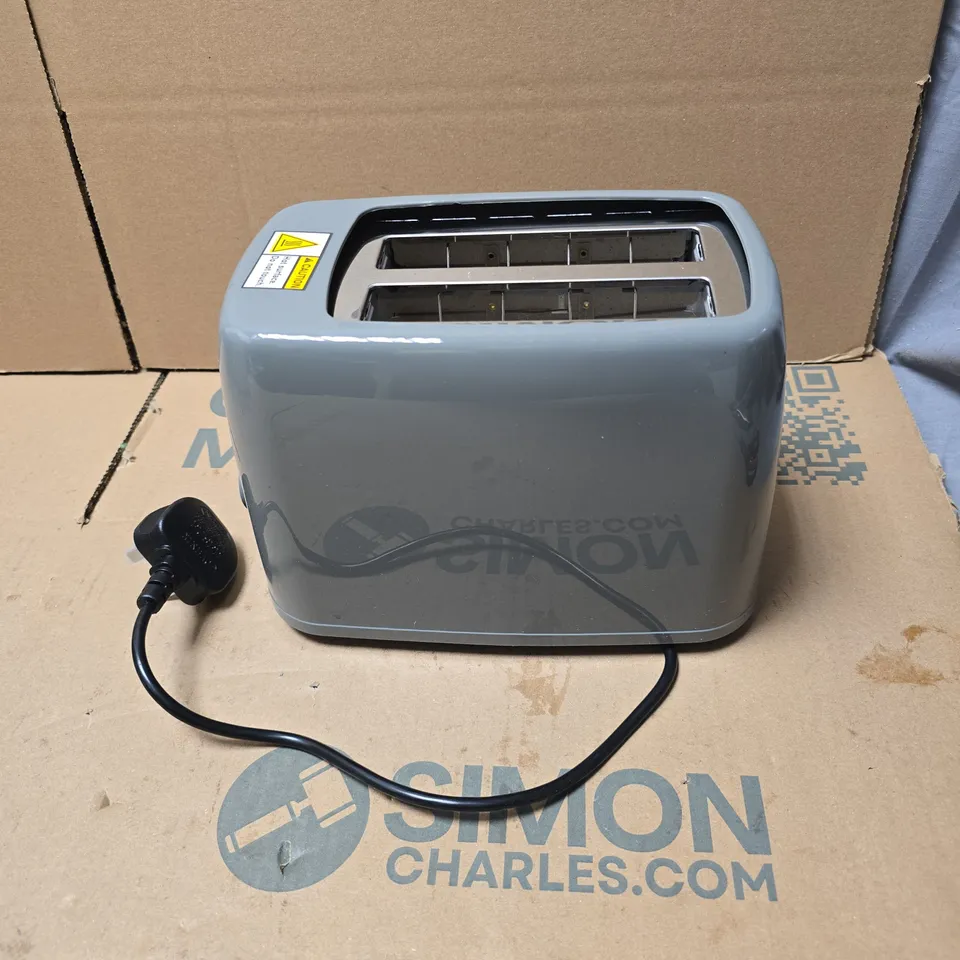 GEEPAS 2 SLICE GREY TOASTER BOXED