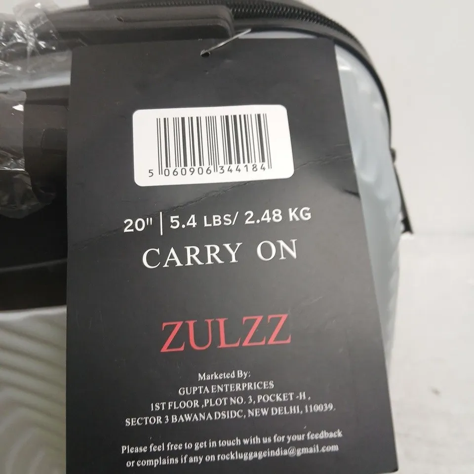 ZULZZ 20-INCH CARRY-ON LUGGAGE – SILVER ABS HARD SHELL, DETACHABLE WHEEL SYSTEM