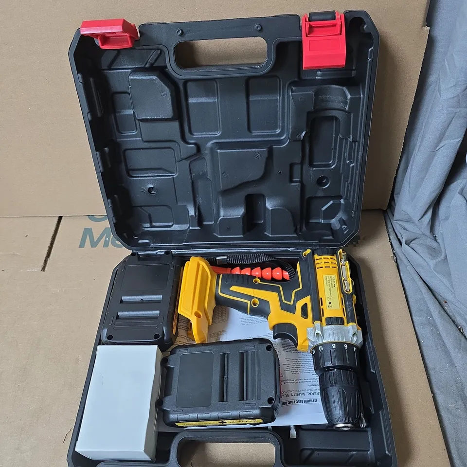CORDLESS DRILL/DRIVER WITH CASE AND ACCESSORIES