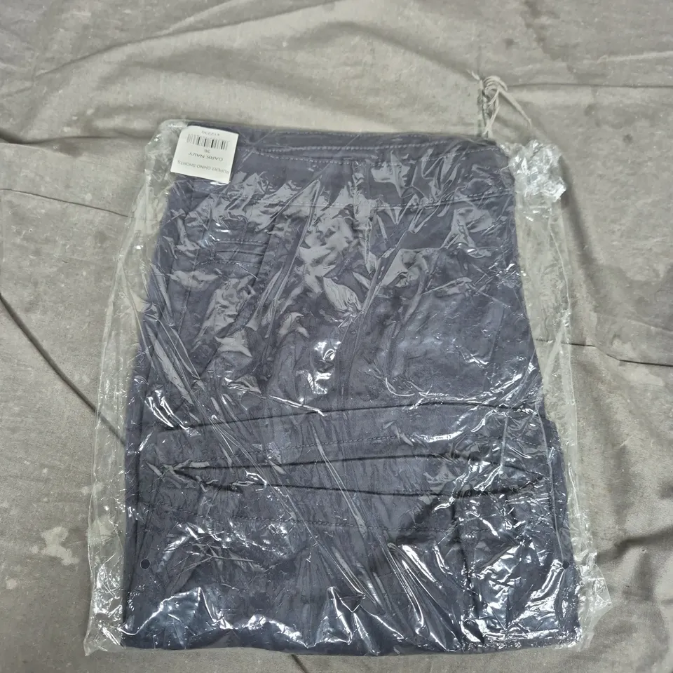 BAGGED RYDALE COUNTRY CLOTHING RUPERT CHINO SHORTS – DARK NAVY, UK 36