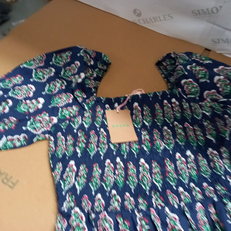 BODEN SMOCKED BODICE MAXI DRESS - UK 10 R