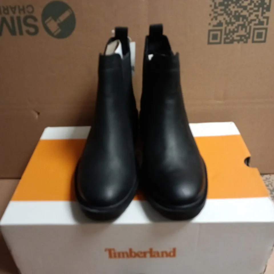 TIMBERLAND BRIMFIELD MID CHELSEA BOOT - BLACK, WOMEN'S UK4 FULL-GRAIN LEATHER