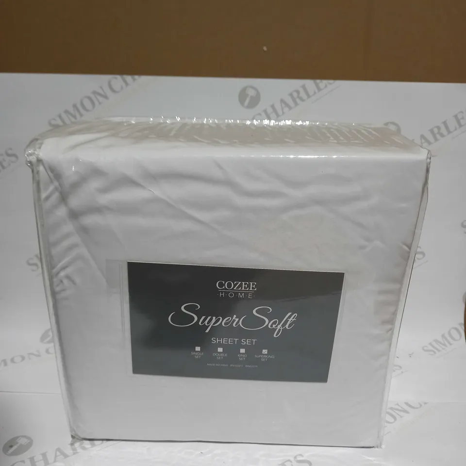 COZEE HOME SUPERSOFT SHEET SET - SUPERKING