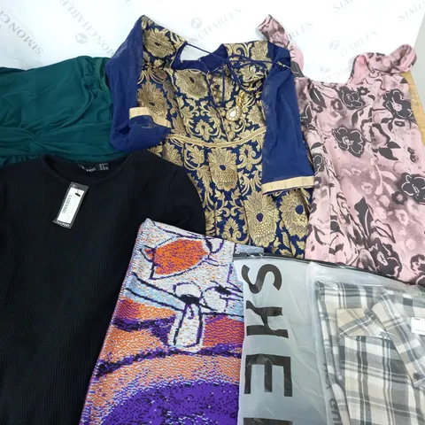LARGE QUANTITY OF ASSORTED CLOTHING ITEMS TO INCLUDE BOOHOO, SHEIN AND ASOS