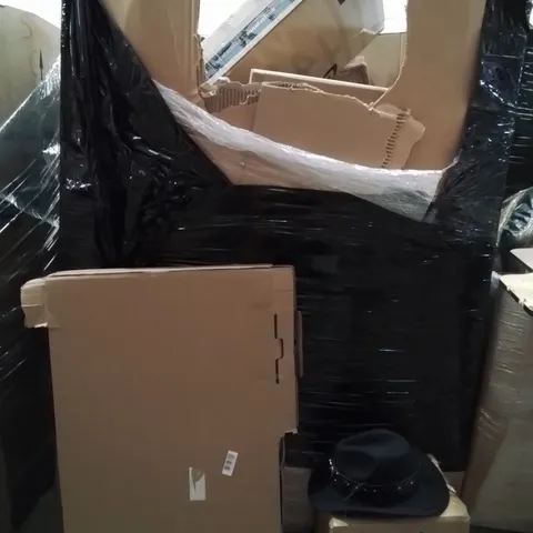 PALLET OF ASSORTED HOUSEHOLD GOODS AND PRODUCTS TO INCLUDE;CLOTHES AIRER,HAT,AIR COOLER