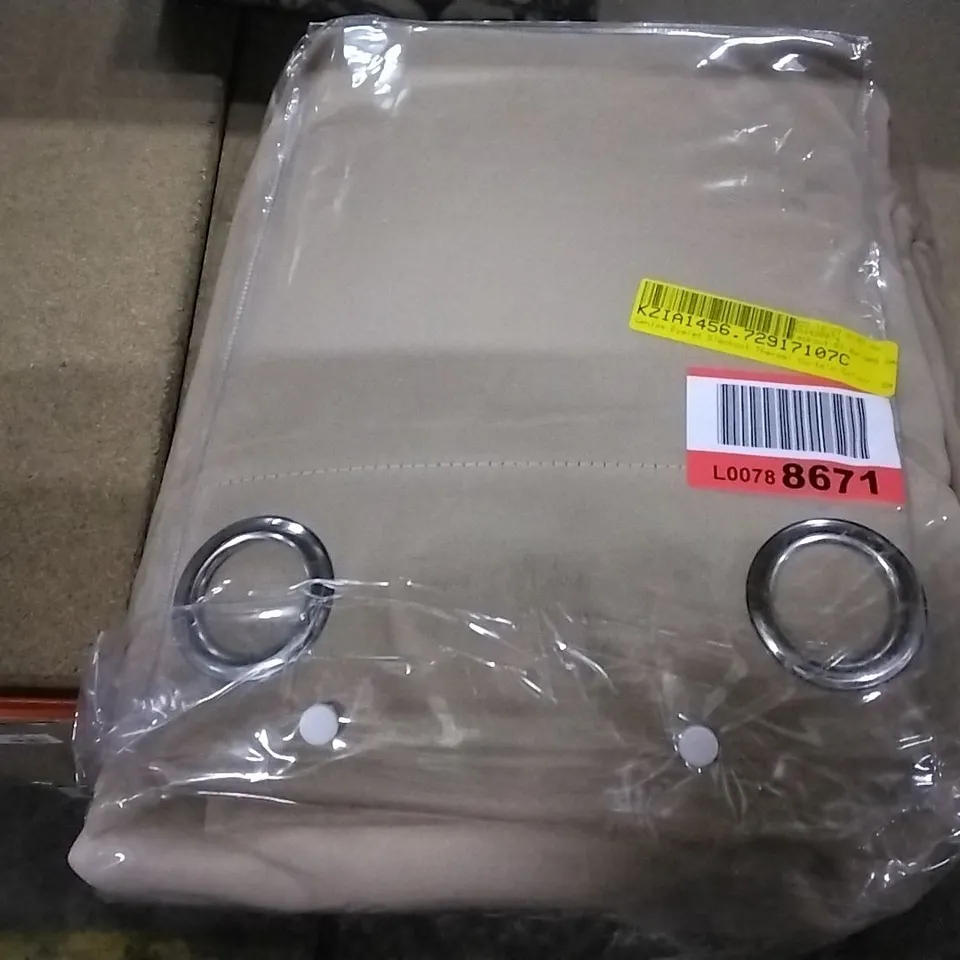 BAGGED GENTAS EYELET BLACKOUT THERMAL CURTAIN BEIGE