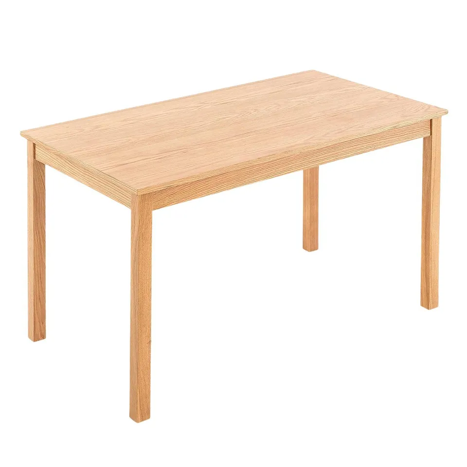 BOXED HALLOWOOD FURNITURE WAVERLY SMALL OAK DINING TABLE, RECTANGULAR SOLID WOODEN DINING TABLE IN LIGHT OAK FINISH - 120 x 70cm