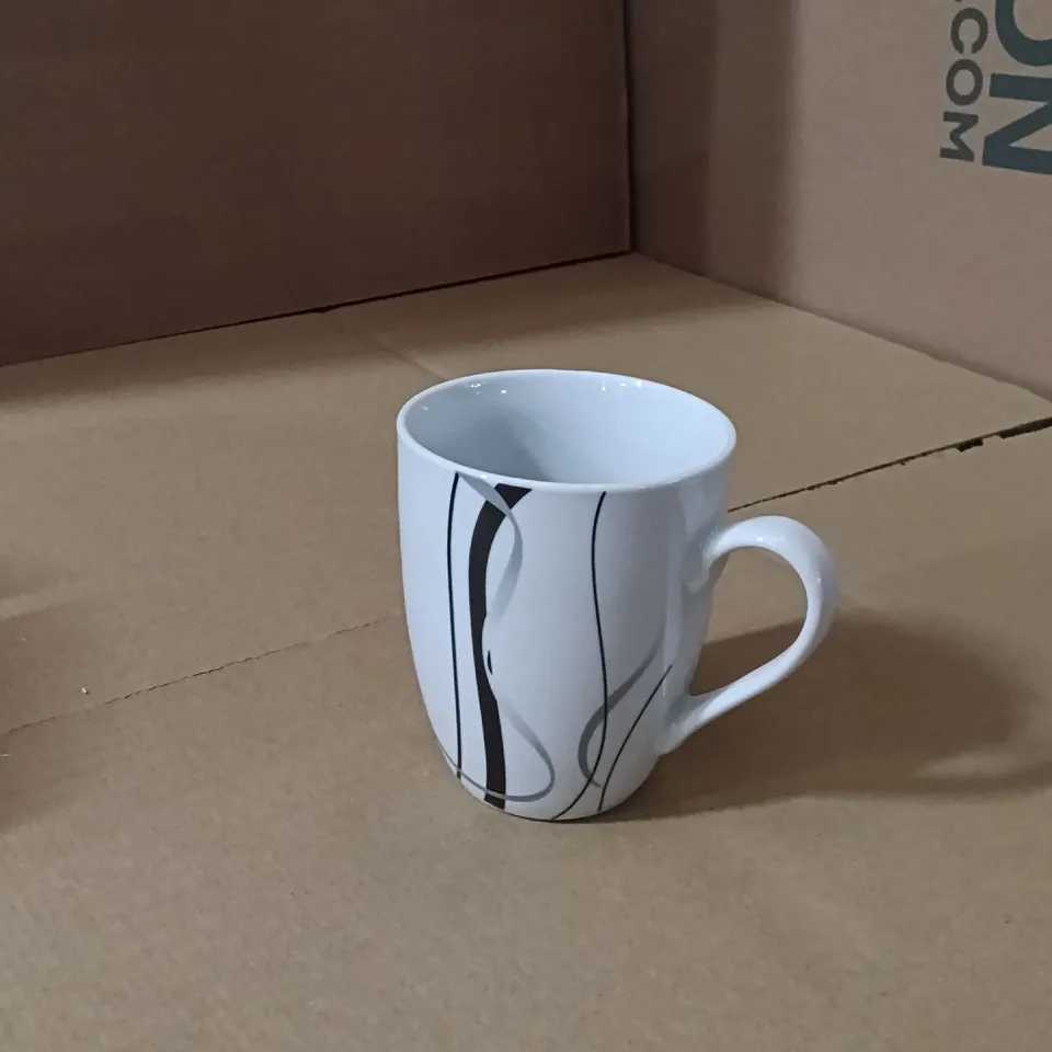 BOXED PORCELAIN VEWEET FIONA MUGS (SET OF 6) - WHITE (1 BOX)