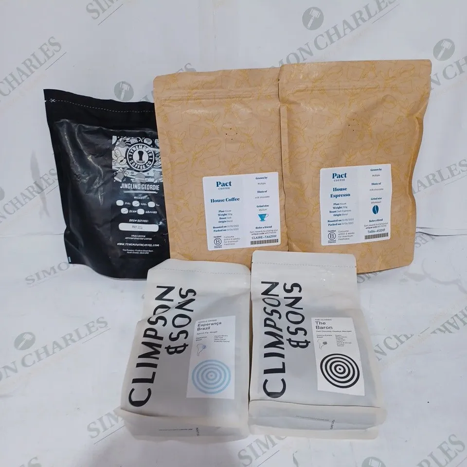 LOT TO CONTAIN 5 X ASSORTED PACKS OF COFFEE. BRANDS & BLENDS VARY
