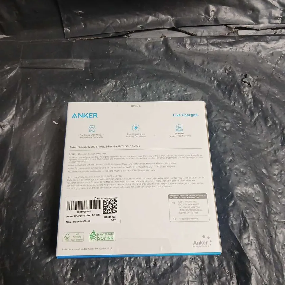 ANKER CHARGER (20W, 2 PORTS) – BOXED
