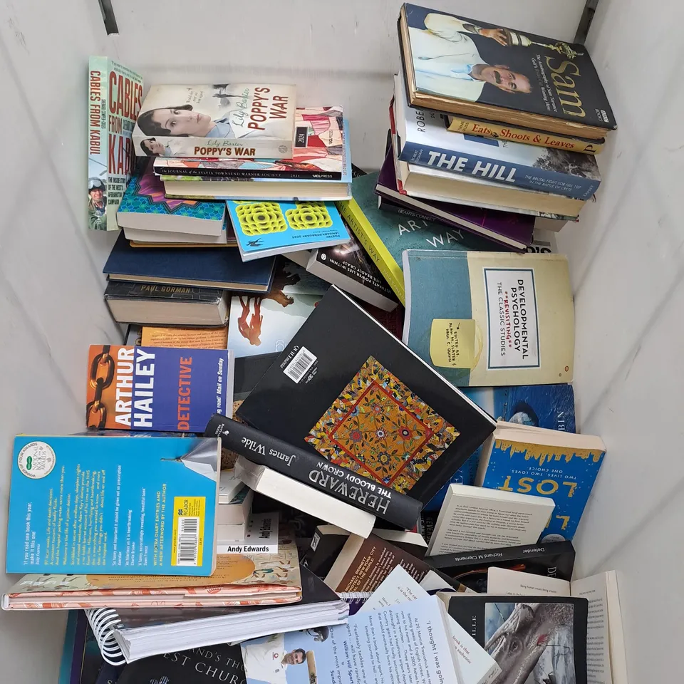 LARGE QUANTITY OF ASSORTED BOOKS TO INCLUDE FICTION & NON FICTION - COLLECTION ONLY