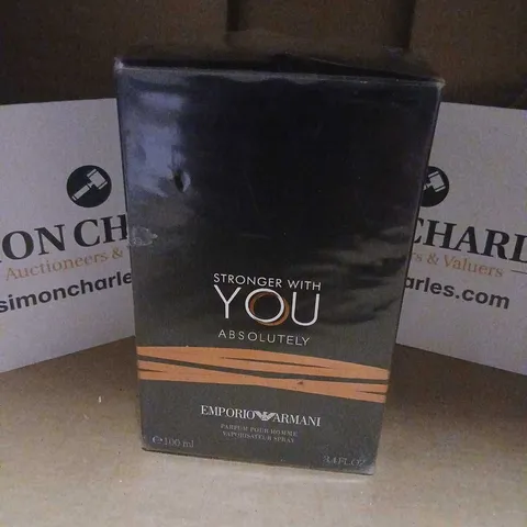 BOXED AND SEALED EMPORIO ARMANI STRONGER WITH YOU ABSOLUTELY PARFUM POUR HOMME 100ML