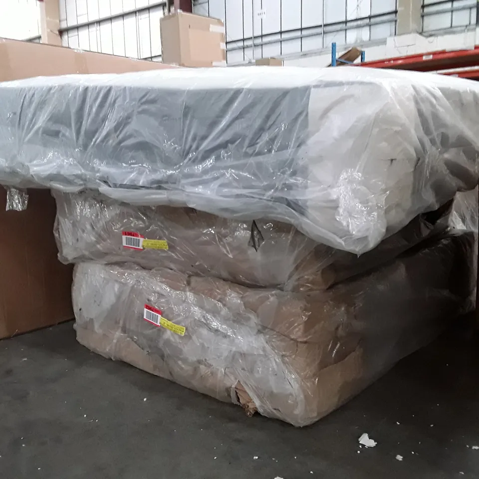 BOXED ESSENTIALS MEMORY FOAM 4'6" DOUBLE DIVAN BED (3 PARTS)