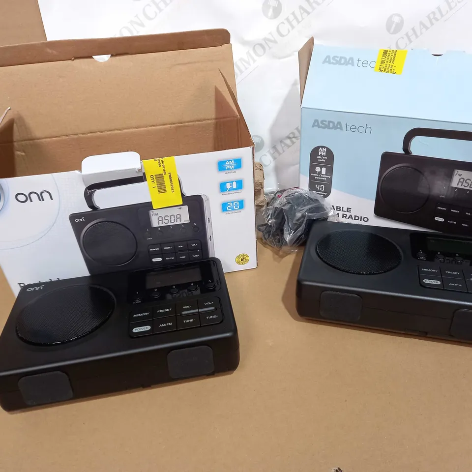 2 ASSORTED PORTABLE RADIOS