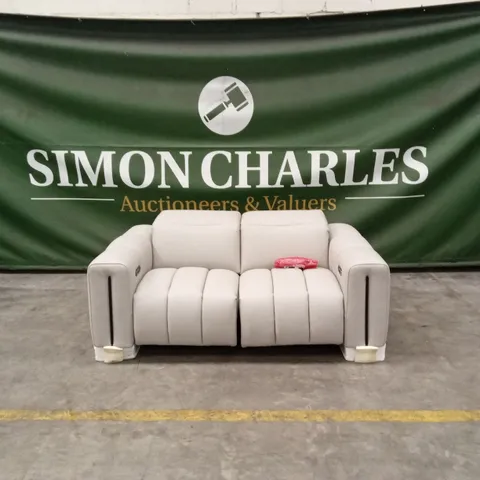 QUALITY DESIGNER ITALIAN MADE GIORGIO 2 SEATER ELECTRIC RECLINER LEATHER LOVESEAT SOFA