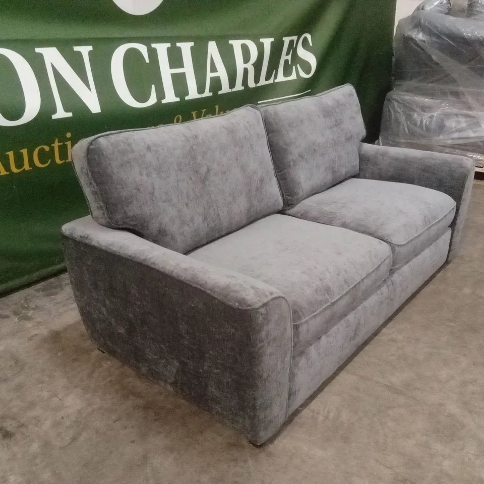 HARLOW 3 SEATER STANDARD BACK FABRIC SOFA - GREY RRP £649