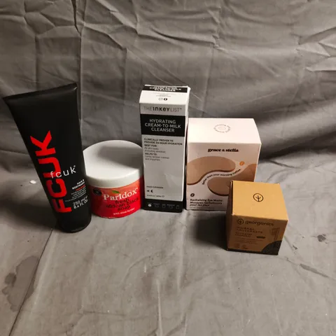 APPROXIMATEY 20 ASSORTED HEALTH AND BEAUTY PRODUCTS TO INCLUDE - GRACE & STELLA REVITALISING EYE MASKS - GEORGANICS MINERAL TOOTHPASTE - FCUK HAIR & BODY WASH - ETC