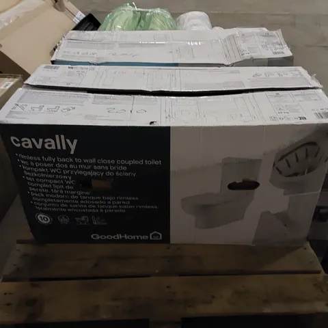 BOXED GOODHOME CAVALLY RIMLESS FULLY BACK TO WALL CLOSE COUPLED TOILET