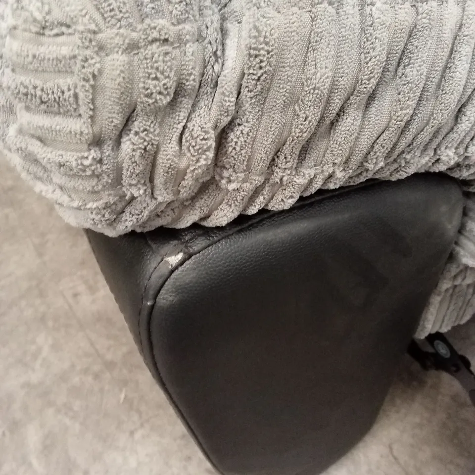 SIENNA FABRIC/FAUX LEATHER HIGH BACK 3 SEATER RECLINER SOFA RRP £849