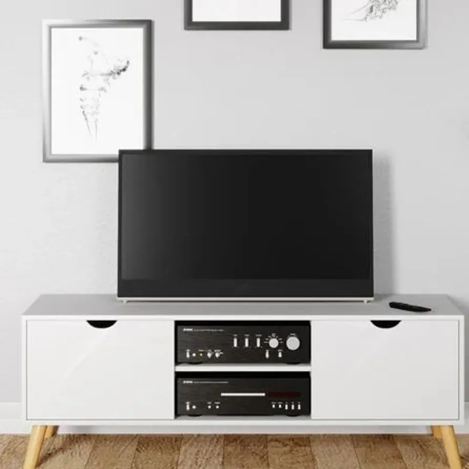 BOXED STEINKJER TV STAND FOR TVS UP TO 55"