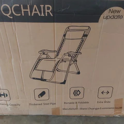 BOXED DQCHAIR SUN LOUNGER - BLACK (1 BOX)