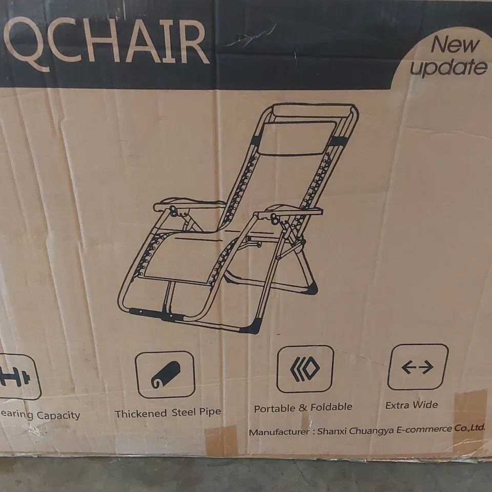 BOXED DQCHAIR SUN LOUNGER - BLACK (1 BOX)
