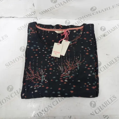 WHITE STUFF COPENHAGEN TOP GREY/MULTI UK SIZE 12