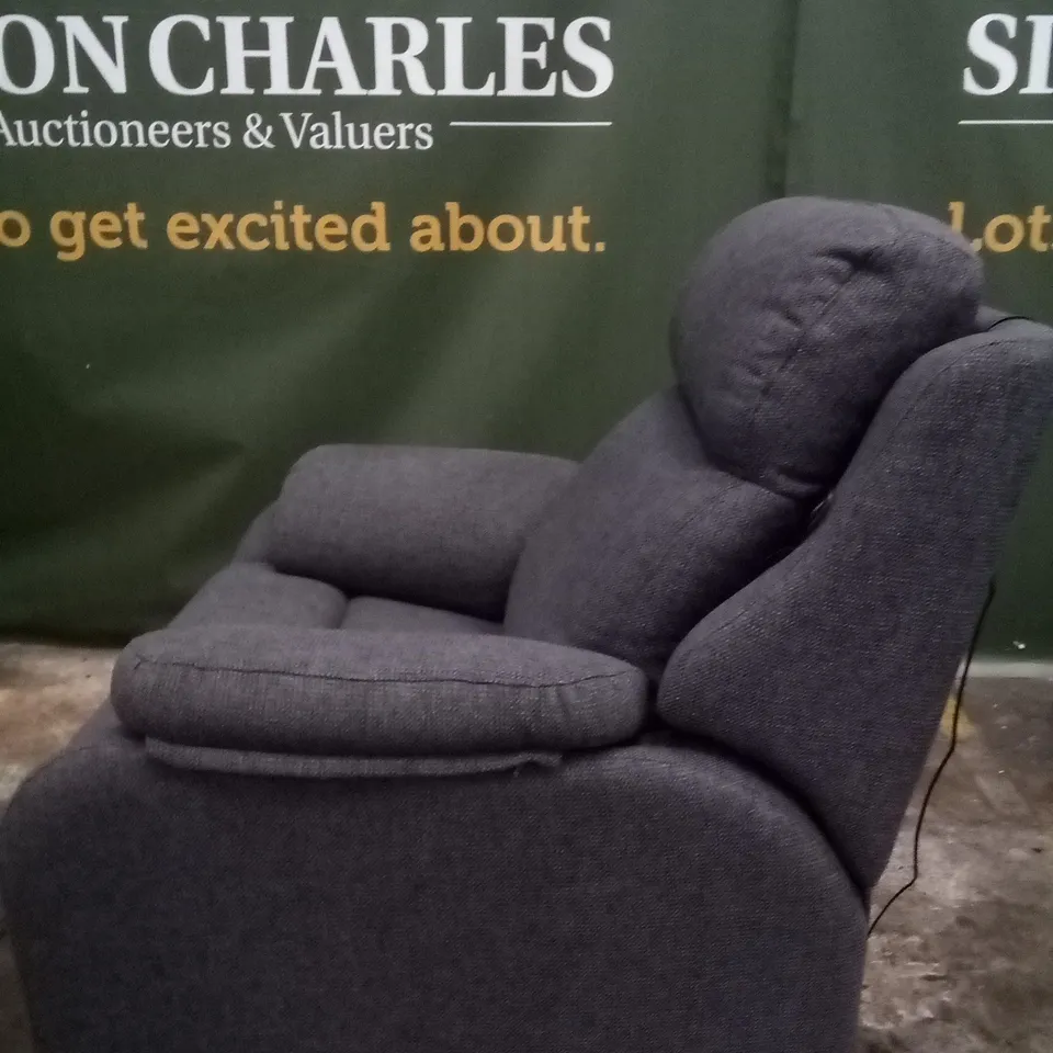 DESIGNER G PLAN KINGSBURY ROCHE SLATE ELECTRIC RECLINER CHAIR