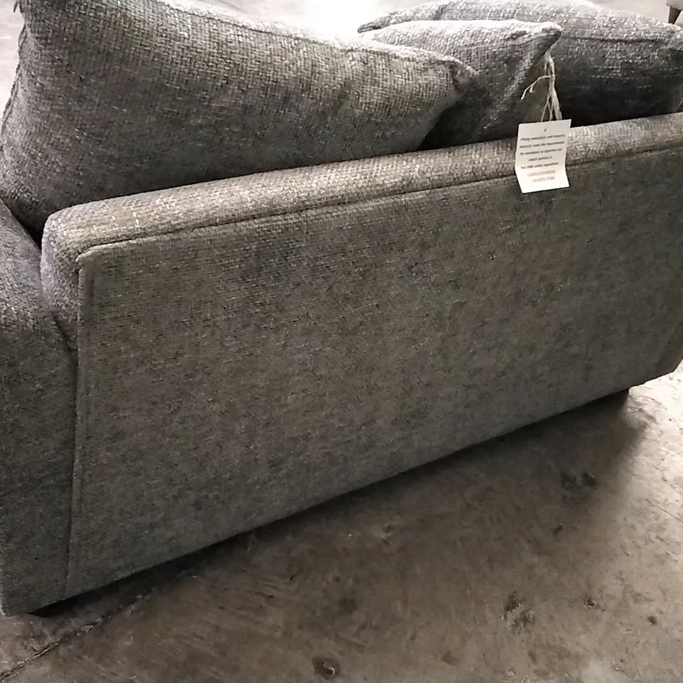 QUALITY BRITISH DESIGNER 2 SEATER SOFA - GREY FABRIC 