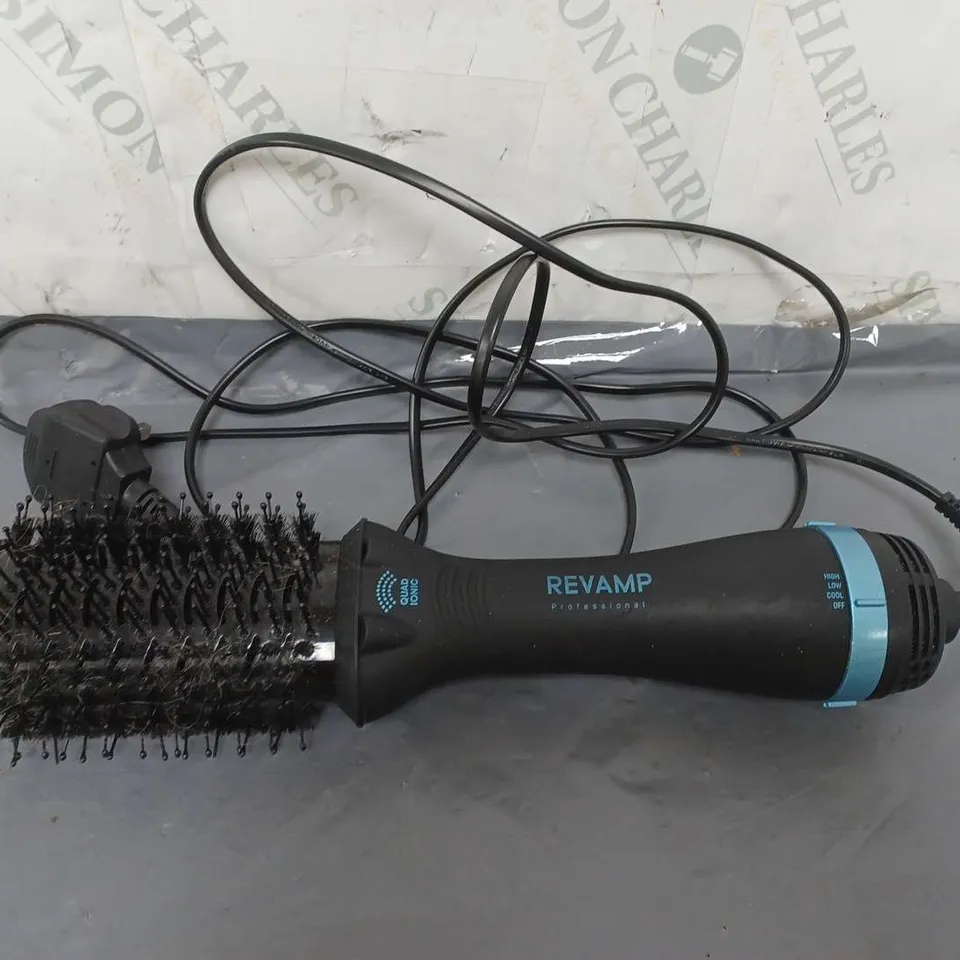 BOXED LOT OF APPROXIMATELY 10 REVAMP HAIRCARE PRODUCTS TO INCLUDE STRAIGHTENERS