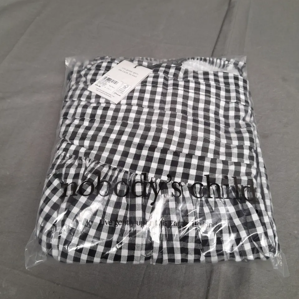 SEALED NOBODYS CHILD NOVA MIDI DRESS BLACK AND WHITE CHECK - UK 12 