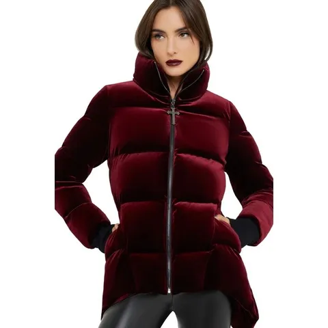 BRAND NEW  KILLSTAR - DEADLIEST NIGHTVELVET - RED WOMEN'S WINTER JACKET SIZE M