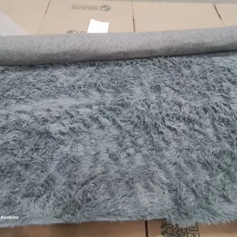 PACO HOME SILKY 591 120X170CM GREY SHAGGY RUG.