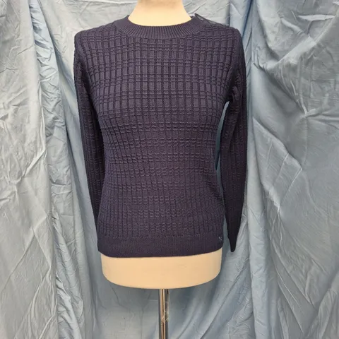 TILLIE TEXTURED JUMPER – NAVY, WOMEN'S UK 6