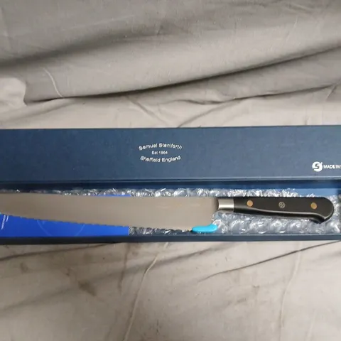 SAMUEL STANIFORTH CHEF'S BREAD KNIFE – SHEFFIELD, ENGLAND (MADE IN SHEFFIELD) – BOXED