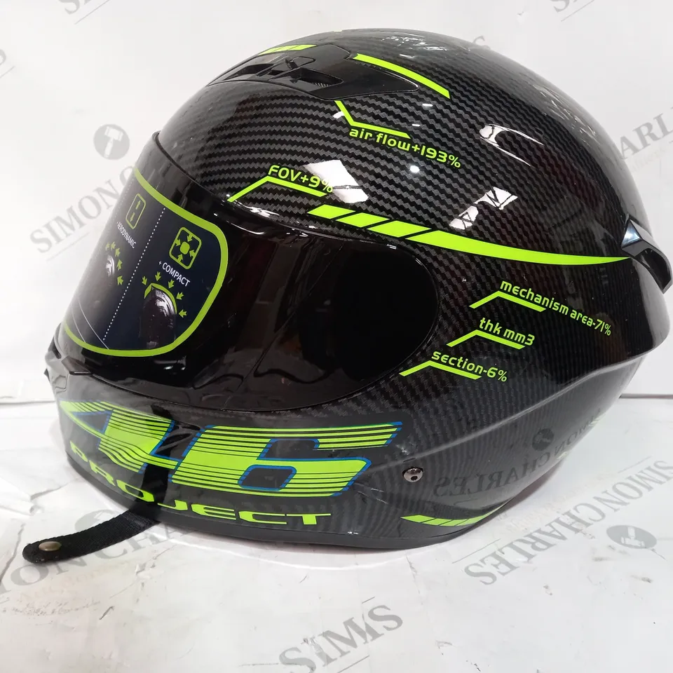 VALENTION ROSSI INSPIRED MOTORCYCLE HELMET 
