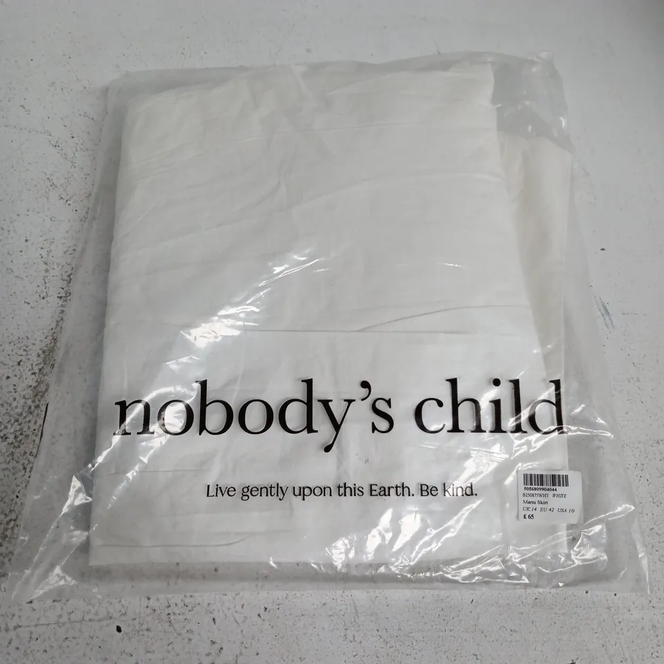 BAGGED NOBODYS CHILD MARNI SKIRT IN WHITE - UK 14