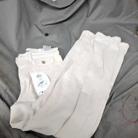 ONLY WOMEN’S BEIGE TROUSERS WITH BACK FLAP POCKET – TAG ATTACHED 30/32"
