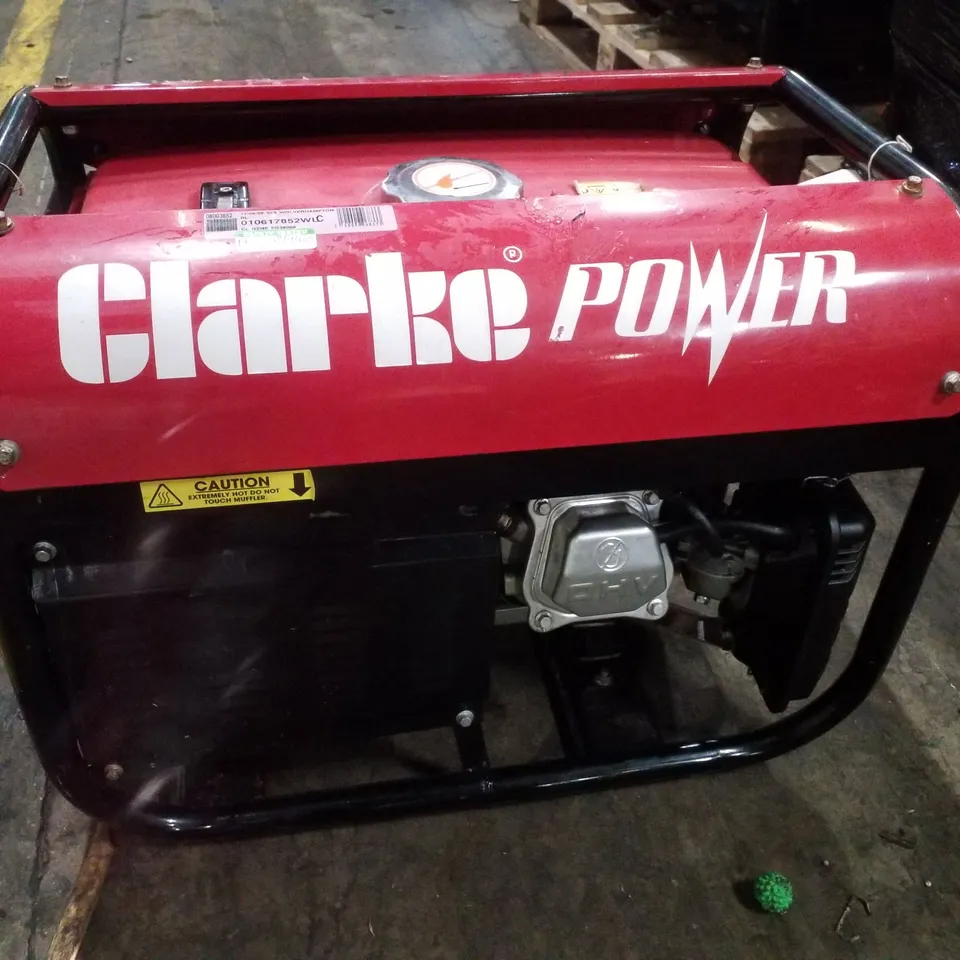 CLARKE PG3800A 3KVA 230V PETROL GENERATOR