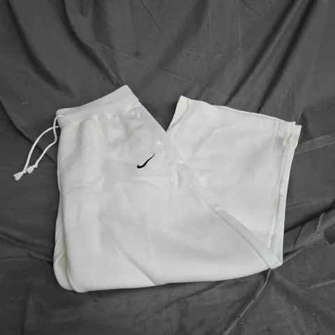 NIKE HIGH RISE WIDE LEG JOGGERS IN CREAM SIZE L