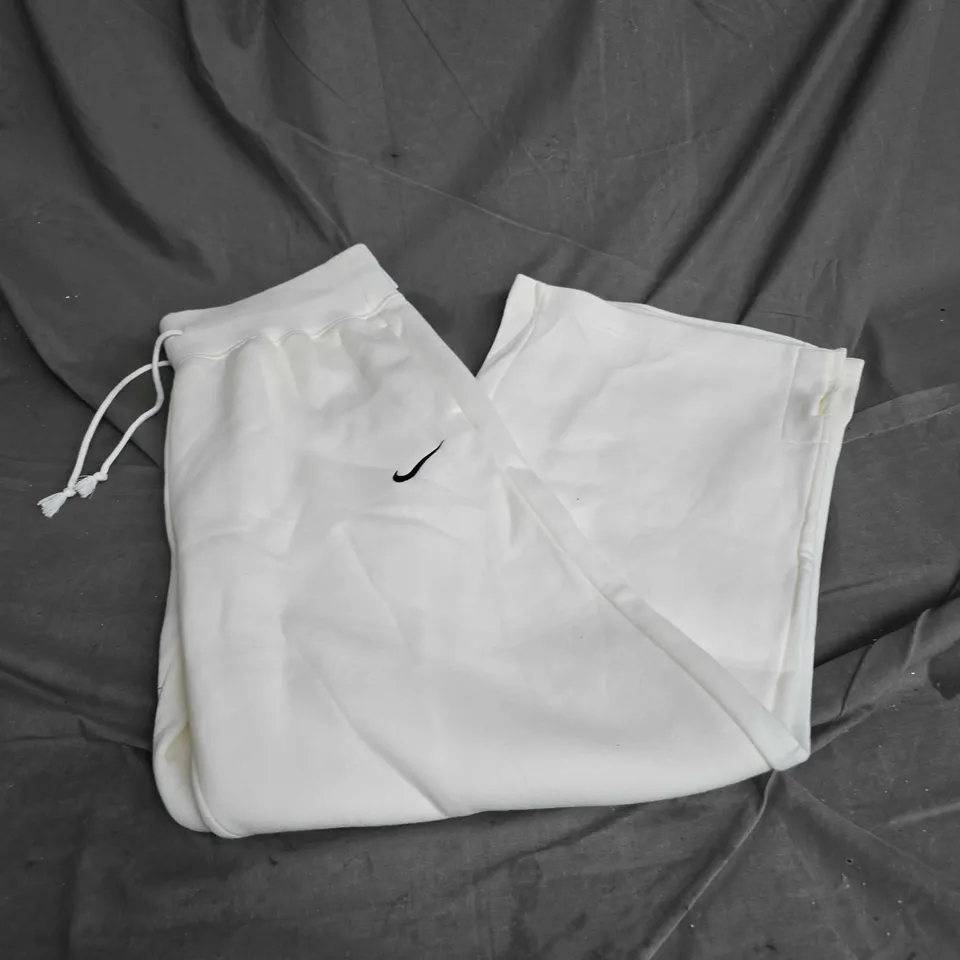 NIKE HIGH RISE WIDE LEG JOGGERS IN CREAM SIZE L