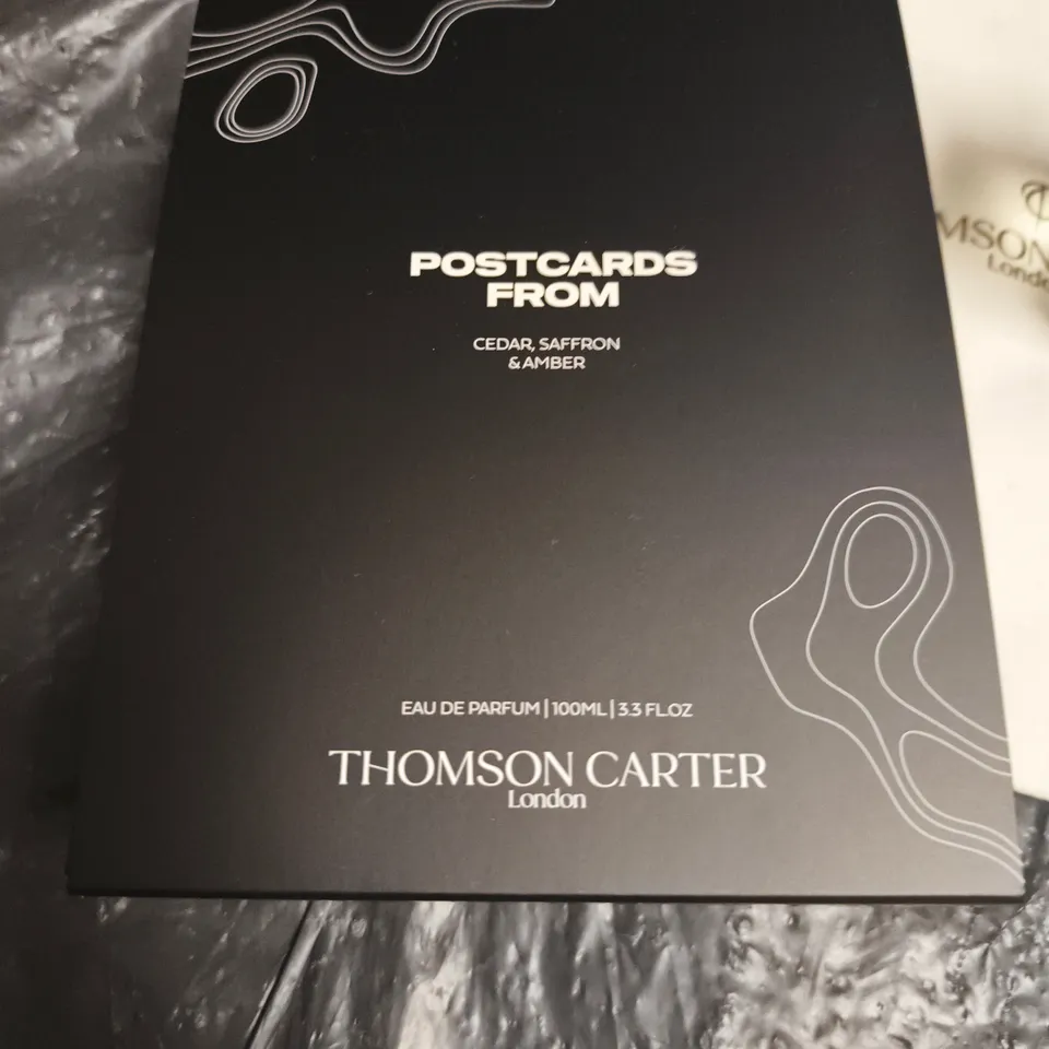 THOMSON CARTER LONDON POSTCARDS FROM CEDAR, SAFFRON & AMBER EAU DE PARFUM 100ML