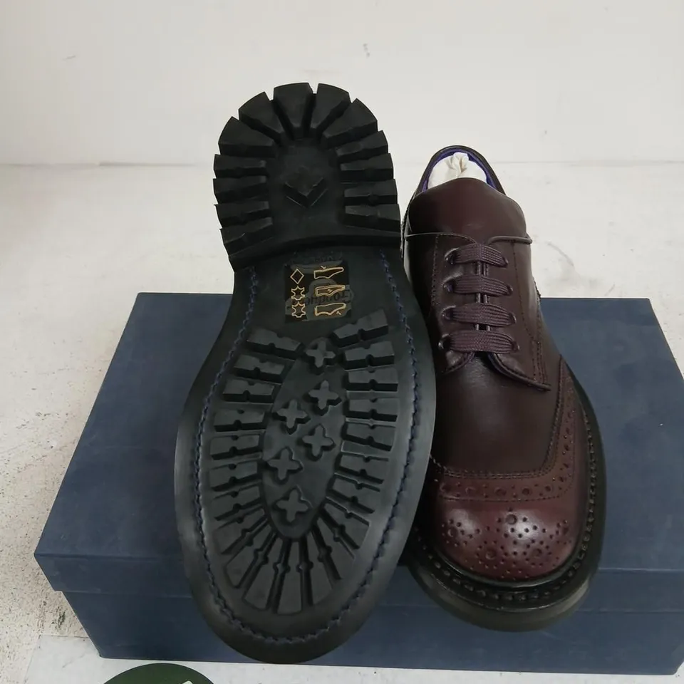 TRICKER'S FOR BURBERRY BURGUNDY LEATHER BROGUES – UK 3