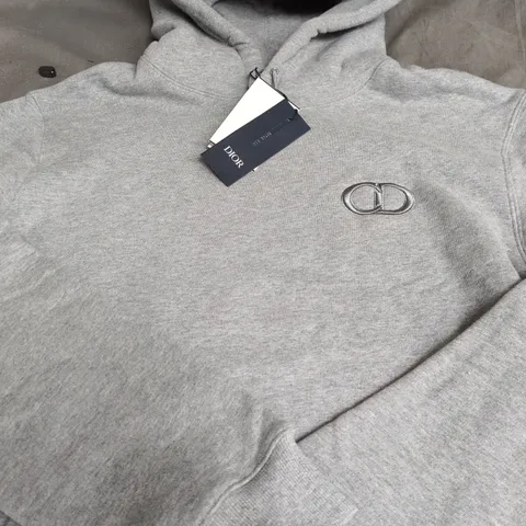 DIOR GREY HOODIE - SIZE UNSPECIFIED