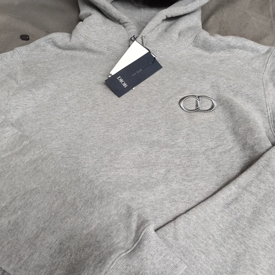DIOR GREY HOODIE - SIZE UNSPECIFIED