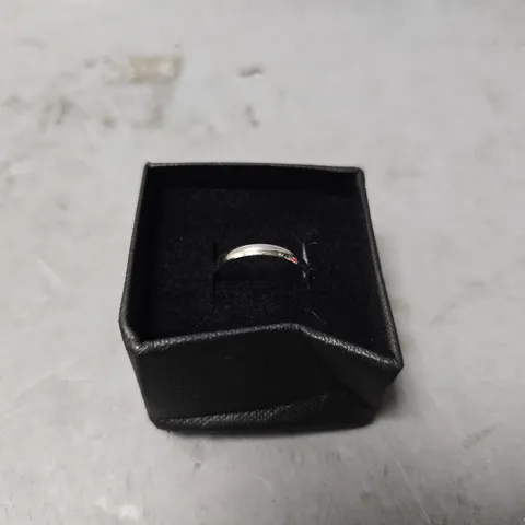 THE LOVE COLLECTION 9CT WHITE GOLD PERSONALISED BAND RING 3M - SIZE UNSPECIFIED